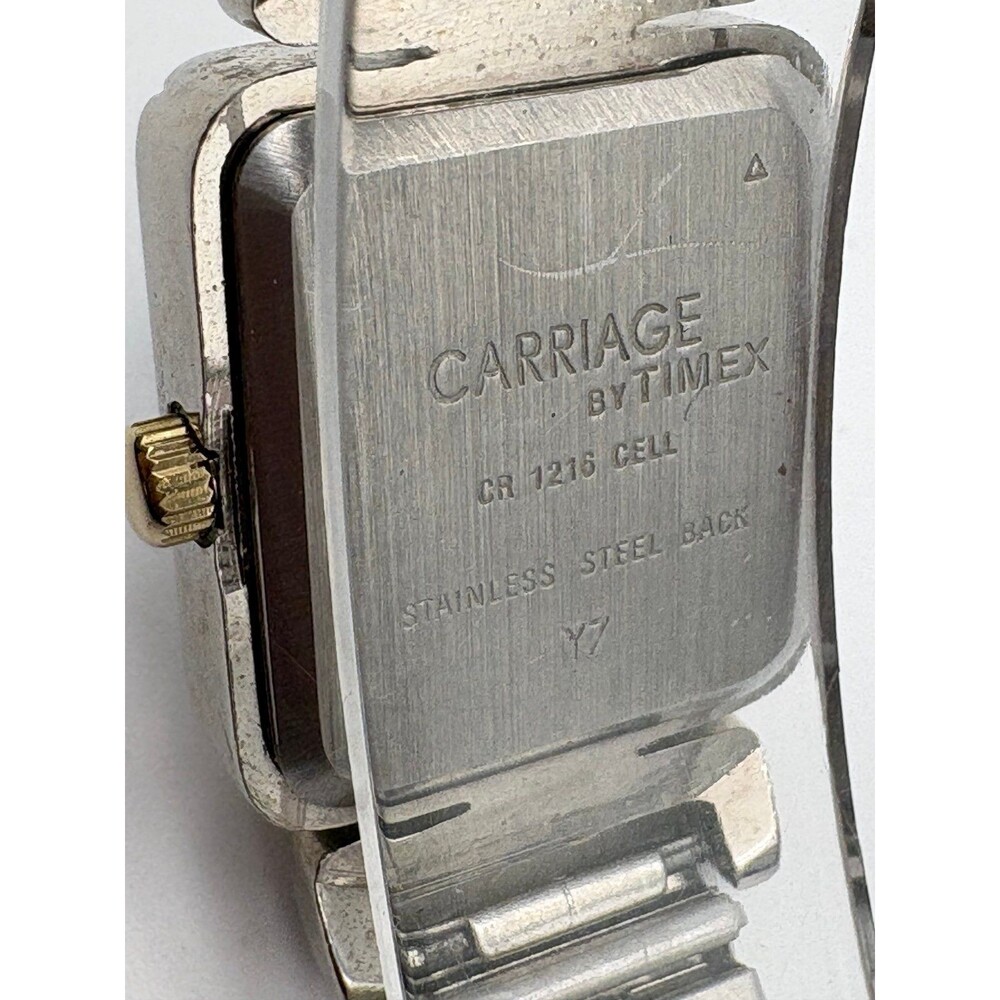 Vintage Carriage by Timex Women's Two-Tone Tank Watch - Expansion Band - Picture 5 of 6